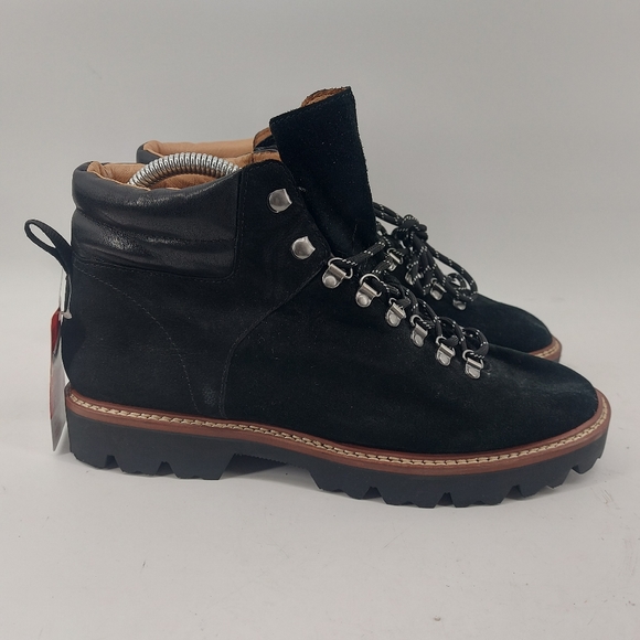 Madewell Shoes - Madewell Enzo Hiking Boot Black Suede Lugsole Lug Bootie  10